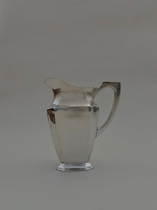 Vintage Silver-plated Water Pitcher Jug, After Christofle