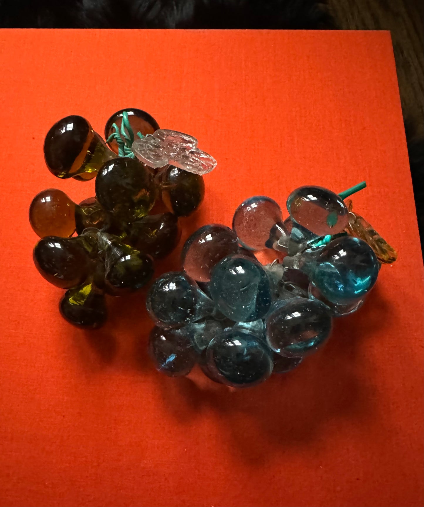 Individual Bunch Vintage murano glass grapes 1970’s