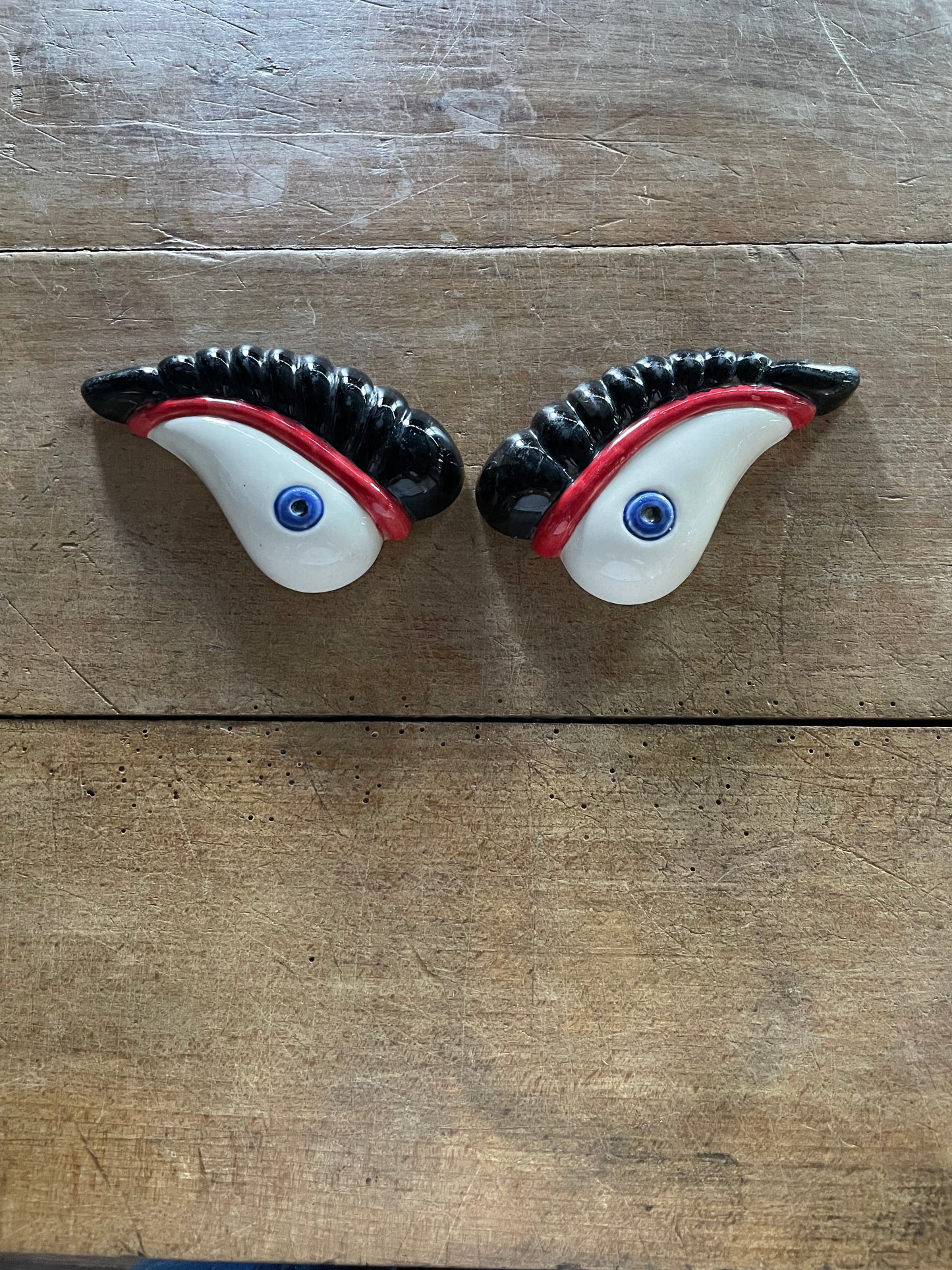 Vintage Ceramic Eye Object Wall Art