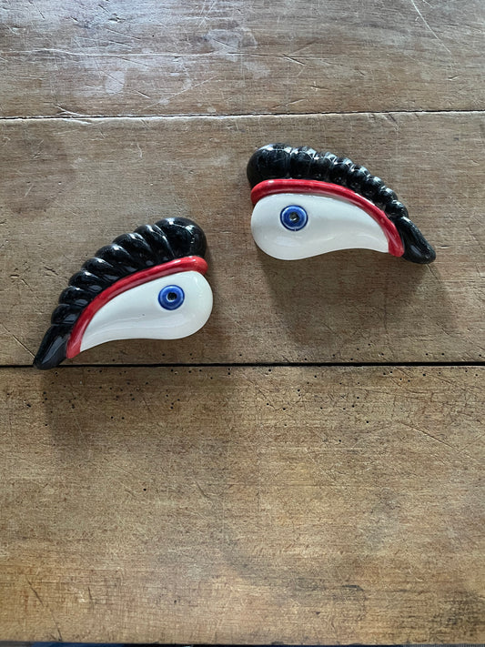 Vintage Ceramic Eye Object Wall Art