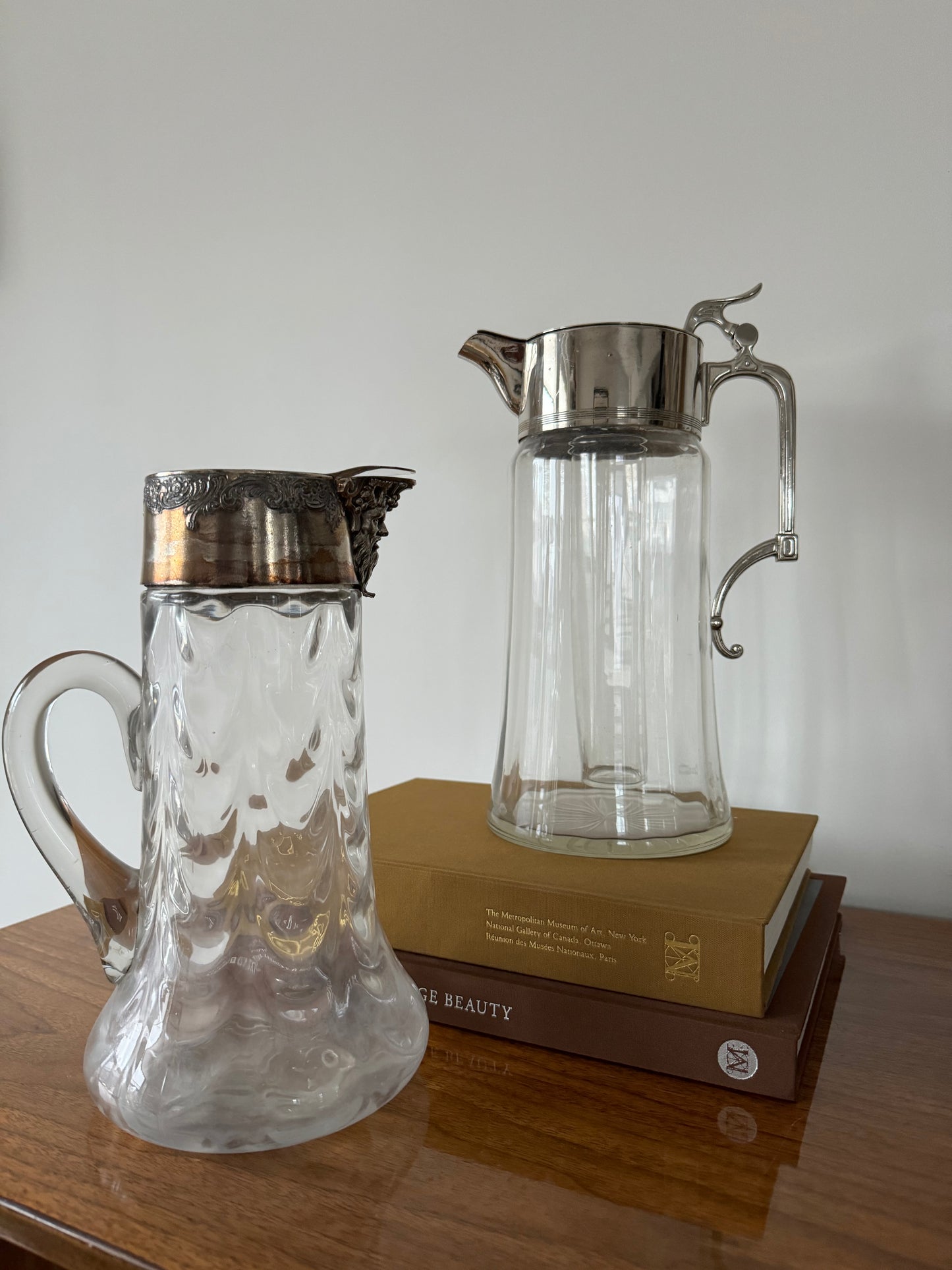 Art Deco Glass Crystal Pitcher