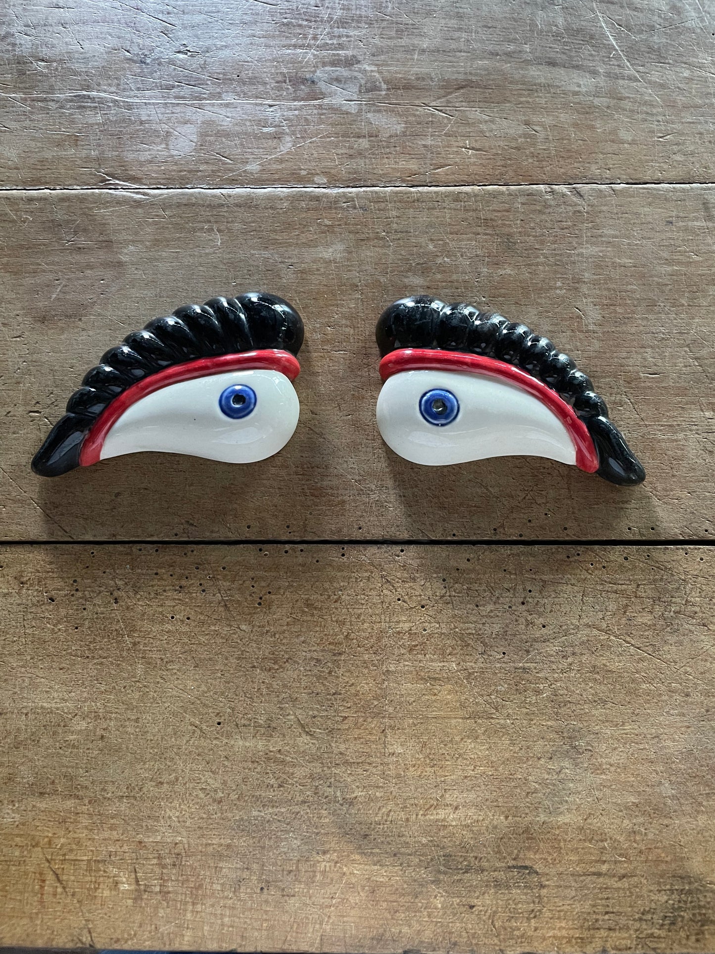 Vintage Ceramic Eye Object Wall Art