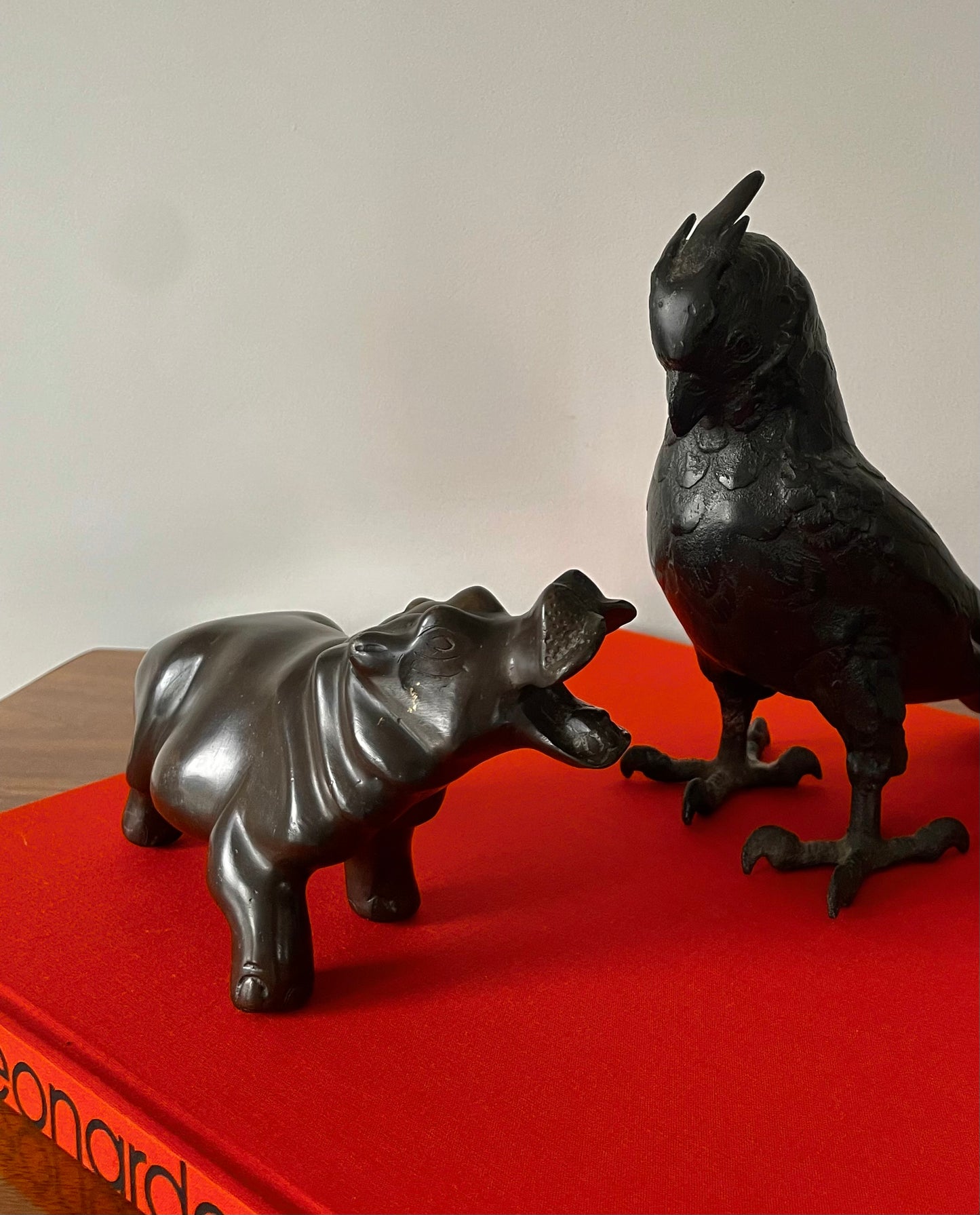 Patinated Bronze Hippopotamus Figurine