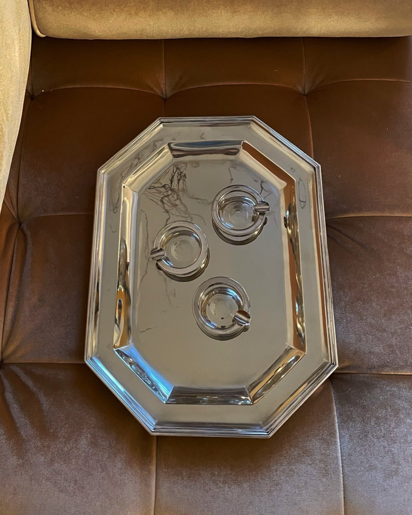 Mappin and Webb "Prince's Plate" Art Deco Silver Plated Octagonal Tray