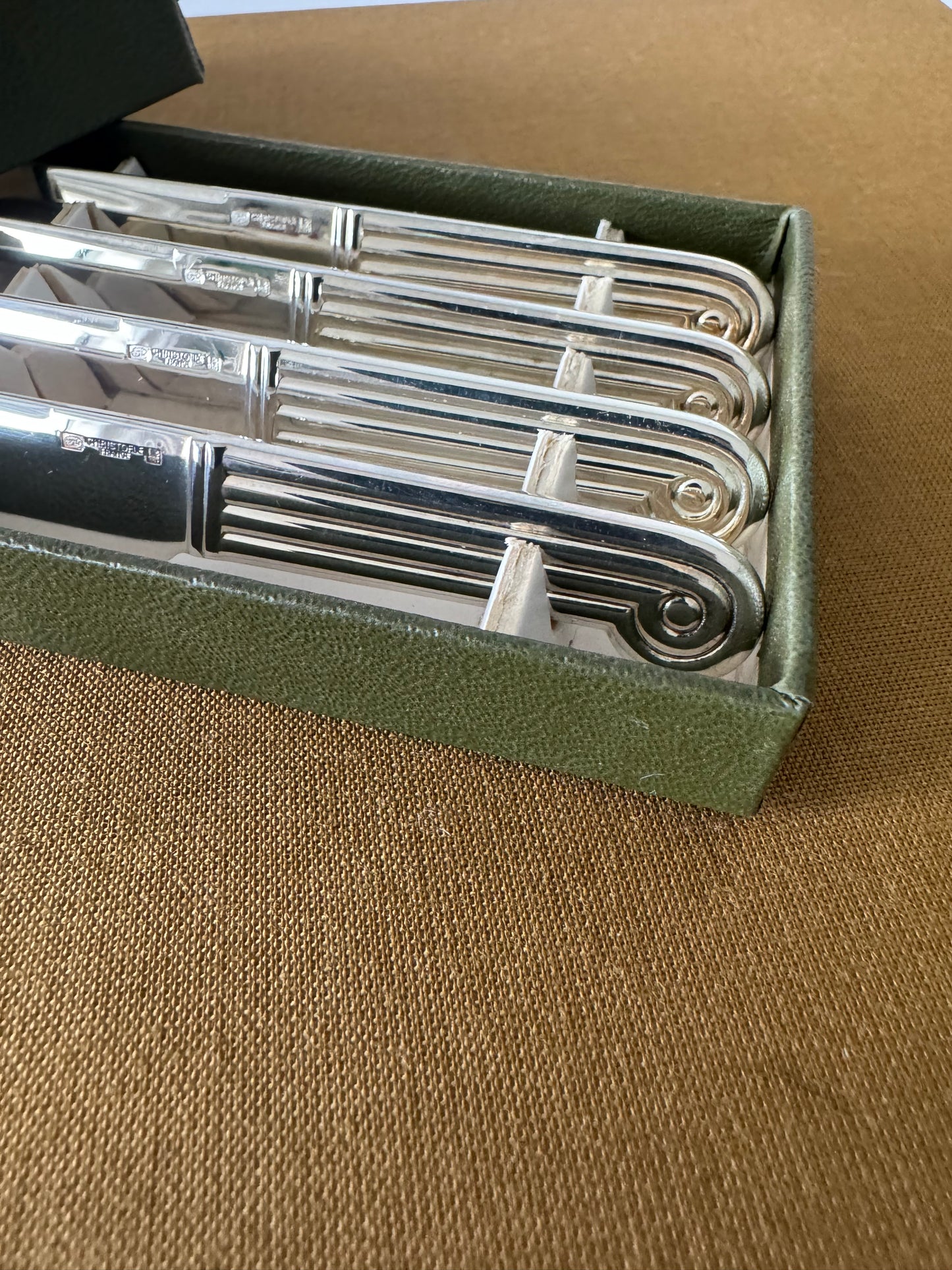 Vintage Christofle Scroll Butter Knives (set of 4)