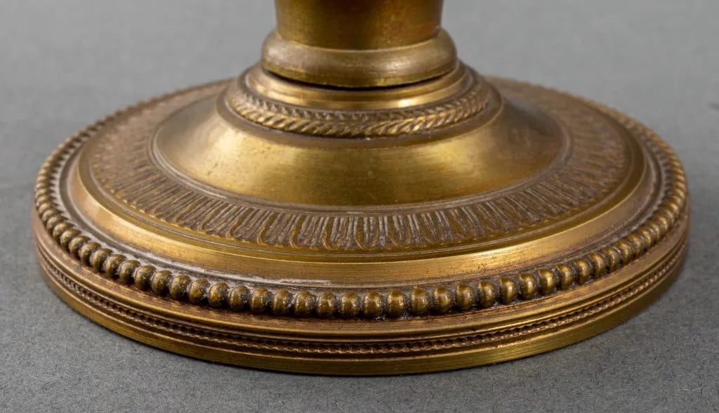 Ostrich Egg on a Neoclassical Style Brass Base